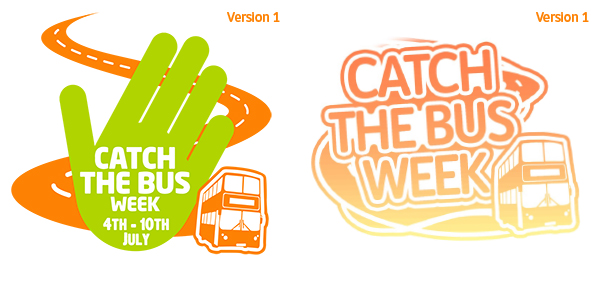 Catch the Bus Week logo design public transport