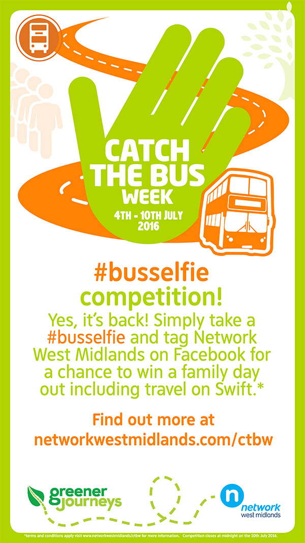 Catch the Bus Week digital media screen design public transport