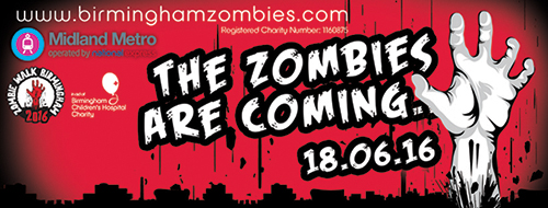 Midland Metro Zombie Walk Poster Design Typography Illustration Social Media